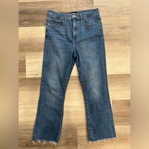 Express Cropped Flare High Rise Jeans - Size 6R